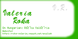 valeria roka business card